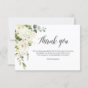 Invitation PixDezines Alabaster Roses Bereavement Merci