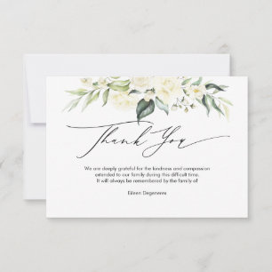 Invitation PixDezines Albâtre Roses Bereavement Merci I