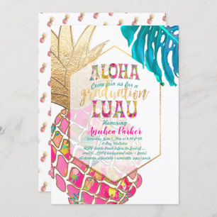 Invitation PixDezines Aloha Ananas/Rose/Luau