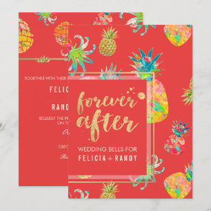 Invitation PixDezines Aloha Hawaiian Pineapples/do-it-yoursel