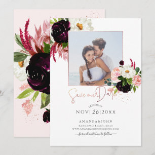 Invitation PixDezines aquarelle Bloom rustique, Enregistrer l
