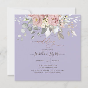 Invitation PixDezines Aquarelle Dusty Rose Mariage