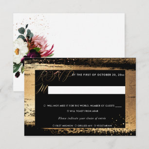 Invitation PixDezines Aquarelle en fleurs rustiques RSVP w Re