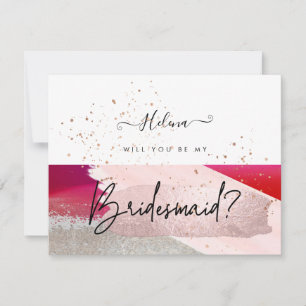Invitation PixDezines Aquarelle moderne Rouge Noir