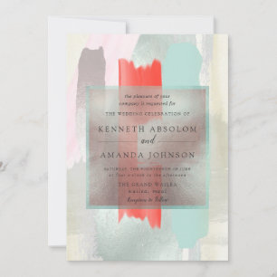 Invitation PixDezines Aquarelle Nuanciers Corail de mer