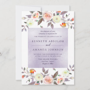 Invitation PixDezines Aquarelle Patel Roses Peach Cream