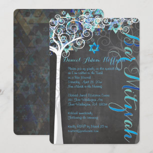Invitation PixDezines Arbre de vie Bat mitzvah/tableau de bor