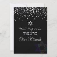 PixDezines argent ébloui/Bar Mitzvah/violet