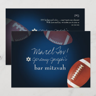Invitation ✡ PixDezines BAR MITZVAH DE FOOTBALL/DIY COULEUR