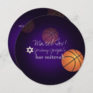 Invitation PixDezines Basketball Bar Mitzvah/DO-IT-YOURSELF C