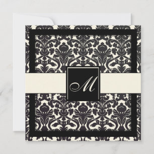Invitation PixDezines Black Flora Damask/arrière - plan DO-IT
