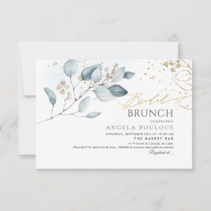 Invitation PixDezines Blue Gum Eucalyptus Bridal Brunch