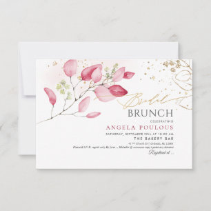 Invitation PixDezines Blush Gum Eucalyptus Bridal Brunch