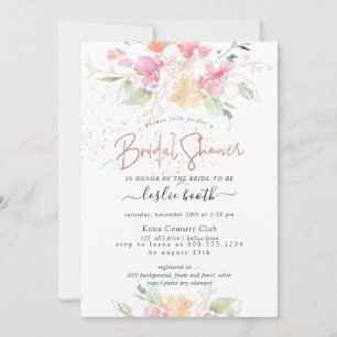 Invitation PixDezines Blushing Romance Sweetpea Fête des mari