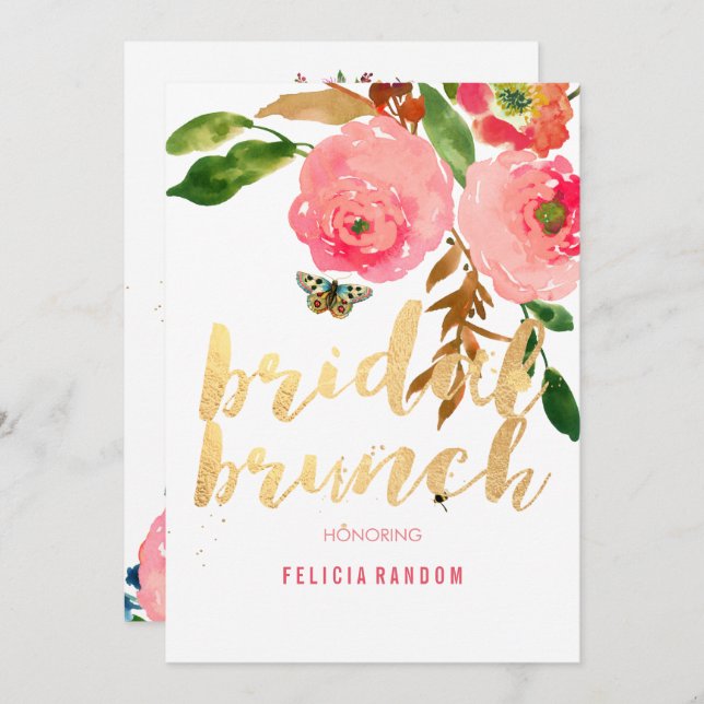 Invitation PixDezines Bridal Brunch/do-it-yourself Arrière -  (Devant / Derrière)