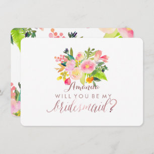 Invitation PixDezines Bridesmaid/Floral/Watercolor/Spring