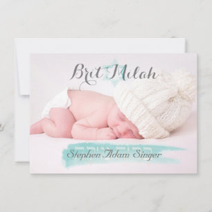 Invitation PixDezines brie milah/cadre photo+étoiles/couleur