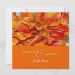 Invitation PixDezines brûlé calla rouge