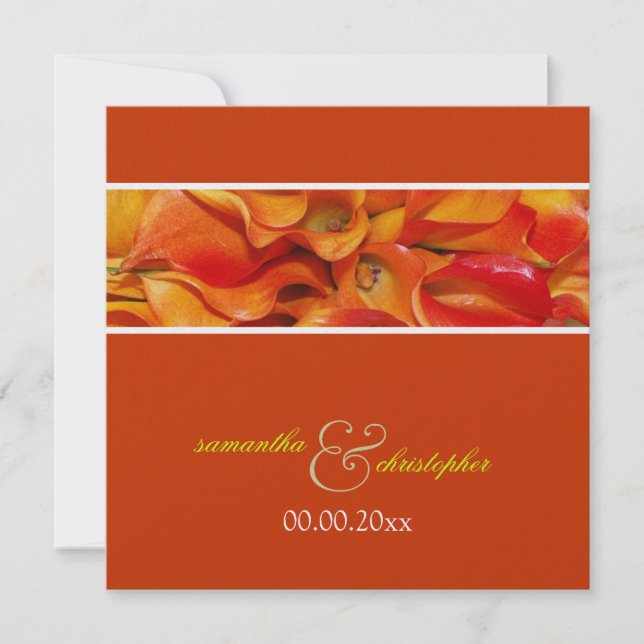 Invitation PixDezines brûlé calla rouge (Devant)