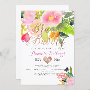 Invitation PixDezines Brunch & Bubbly Spring Floral