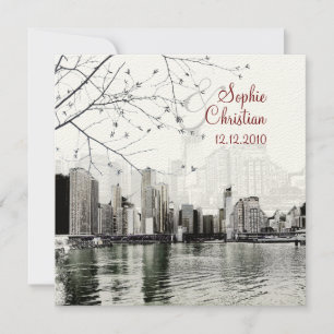 Invitation PixDezines Chicago Lakeshore Skyline/invitations