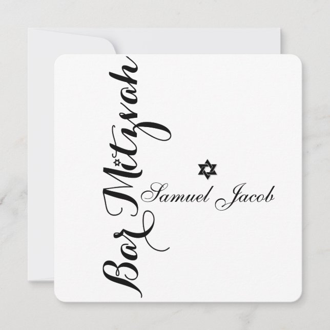 Invitation PixDezines Classic Bar Mitzvah/DO-IT-YOURSELF coul (Devant)