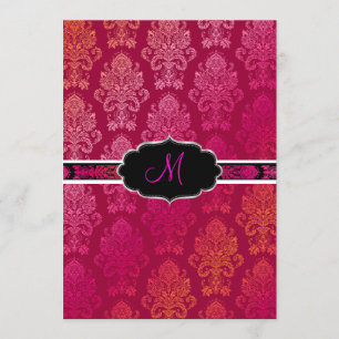 Invitation PixDezines couleur Damask/Berry, Berry/DO-IT-YOURS