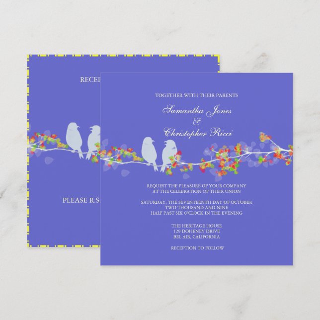 Invitation PixDezines COULEUR INSÉPARABLE/DO-IT-YOURSELF ARRI (Devant / Derrière)