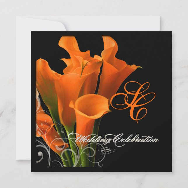 Invitation PixDezines couleur orange calla lily/DO-IT-YOURSEL (Devant)