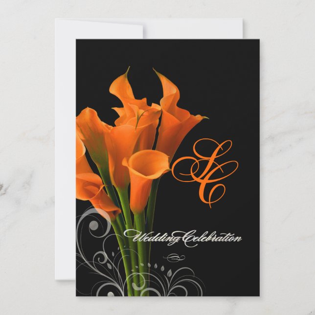 Invitation PixDezines couleur orange calla lily/DO-IT-YOURSEL (Devant)