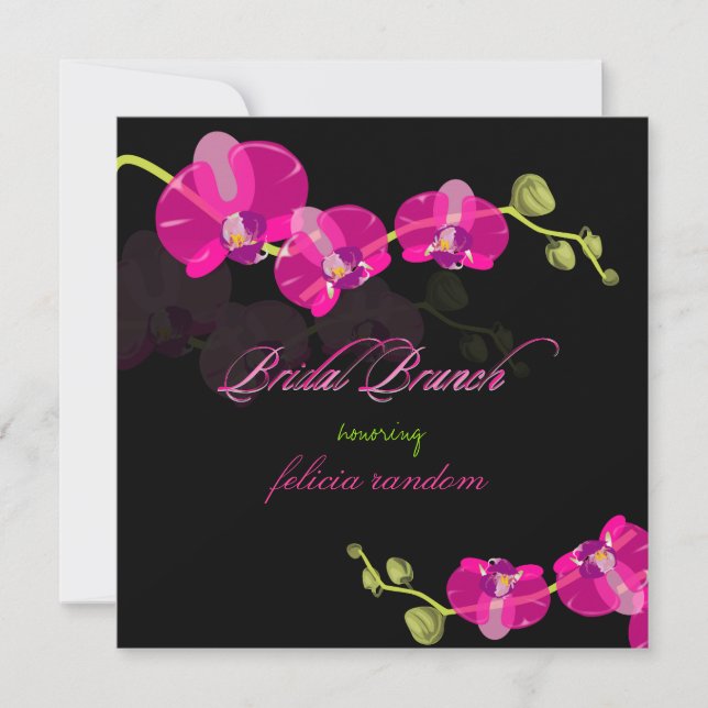Invitation PixDezines couleur orchidée rose/brunch nuptial/do (Devant)