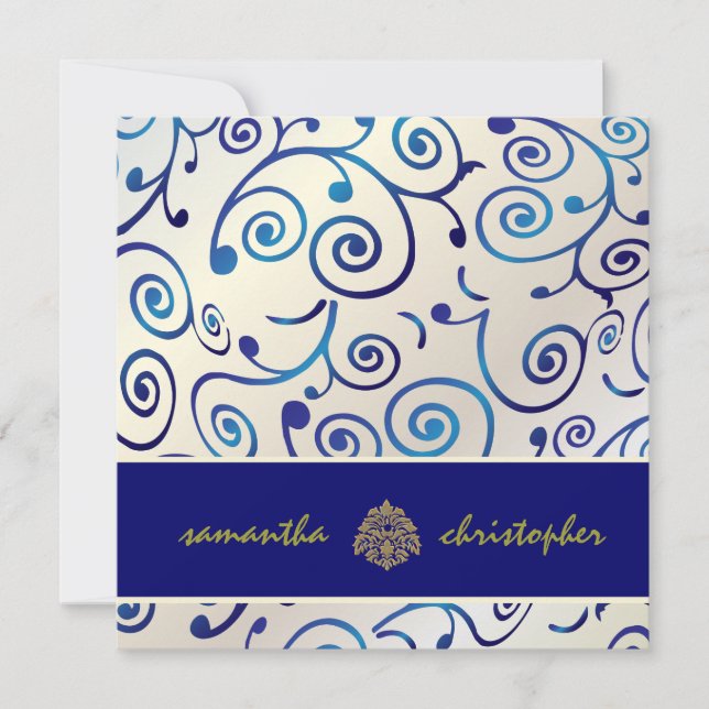 Invitation PixDezines Cupcakes tournoie en bleu + perle (Devant)