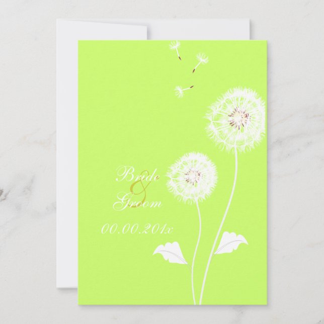 Invitation PixDezines Dandelions, do-it-yourself couleurs arr (Devant)
