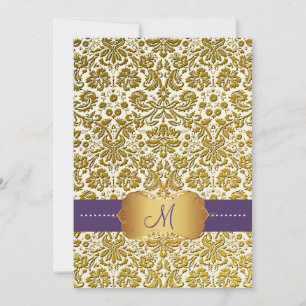 Invitation PixDezines desiens damask/DO-IT-YOURSELF arrière -