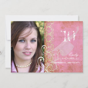 Invitation PixDezines Désirez Damas/Vintage+Rose