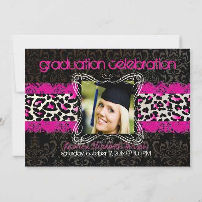 Invitation PixDezines do-it-yourself 2012 graduation/guépard  (Devant)