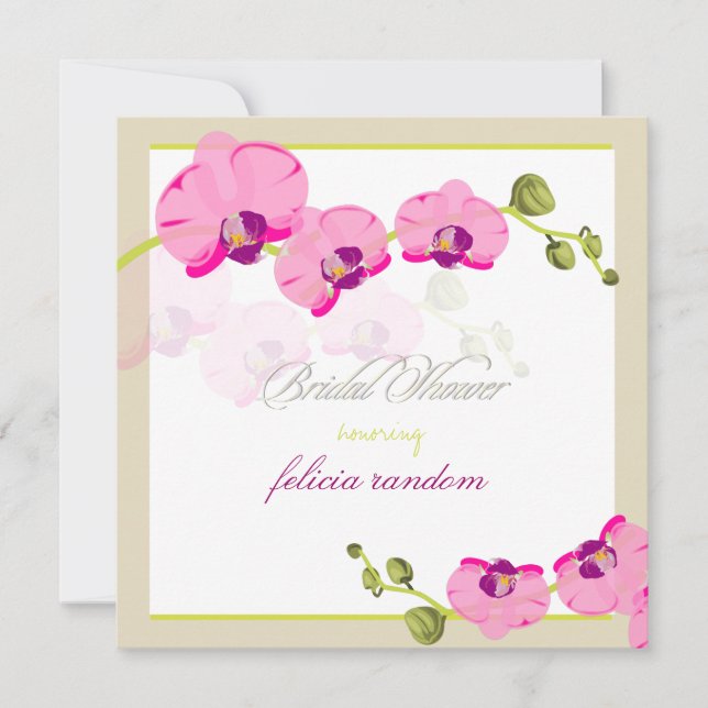 Invitation PixDezines do-it-yourself arrière - plan/orchidée  (Devant)