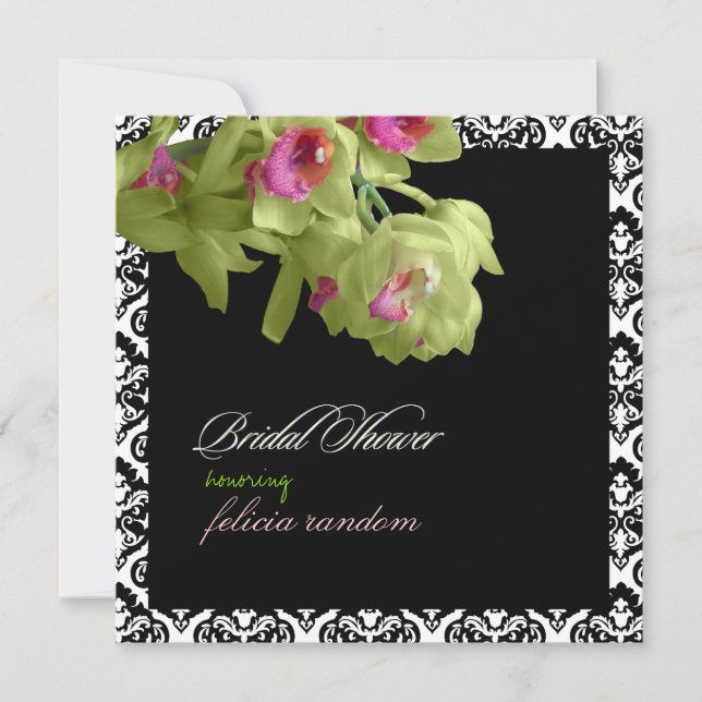 Invitation PixDezines do-it-yourself verdure orchidée+olivia  (Devant)