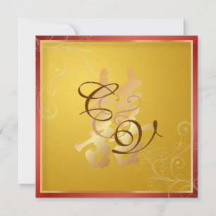 Invitation PixDezines double bonheur, Mariage chinois