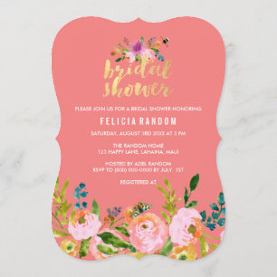 Invitation PixDezines douche à nage florale/DO-IT-YOURSELF co