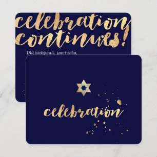 Invitation PixDezines ébloui/or/Bar Mitzvah/réception