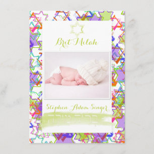 Invitation PixDezines étoiles grunge brit milah