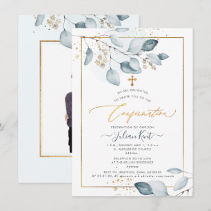 Invitation PixDezines Eucalyptus Gomme Bleue Confirmation