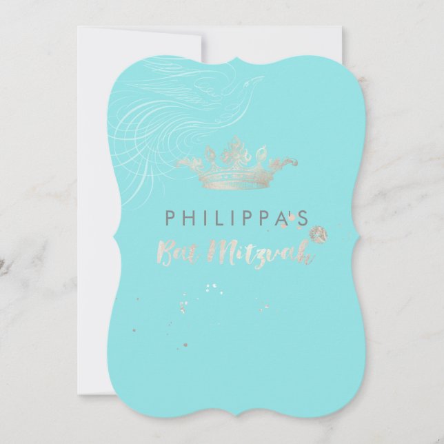 Invitation PixDezines Faux Argent Couronne/Doves/do-it-yourse (Devant)