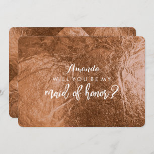 Invitation PixDezines Faux Copper Seras-Tu...