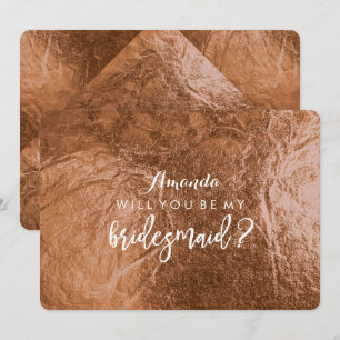 Invitation PixDezines Faux Copper Serez-Vous...Bridesmaid