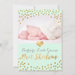 Invitation PixDezines Faux Gold Confetti/Brit Shalom/DIYcolor