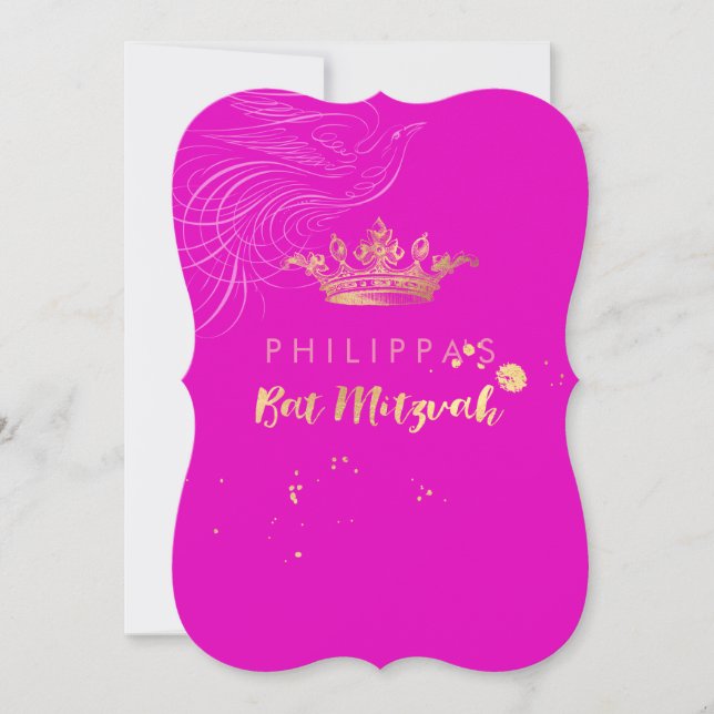 Invitation PixDezines Faux Gold Couronne/Doves/do-it-yourself (Devant)