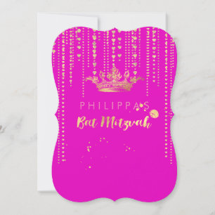 Invitation PixDezines Faux Gold Hearts Chaînes/Couronne/DIYco