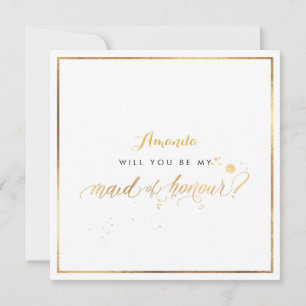Invitation PixDezines Faux Gold sera-t-il une femme d'honneur